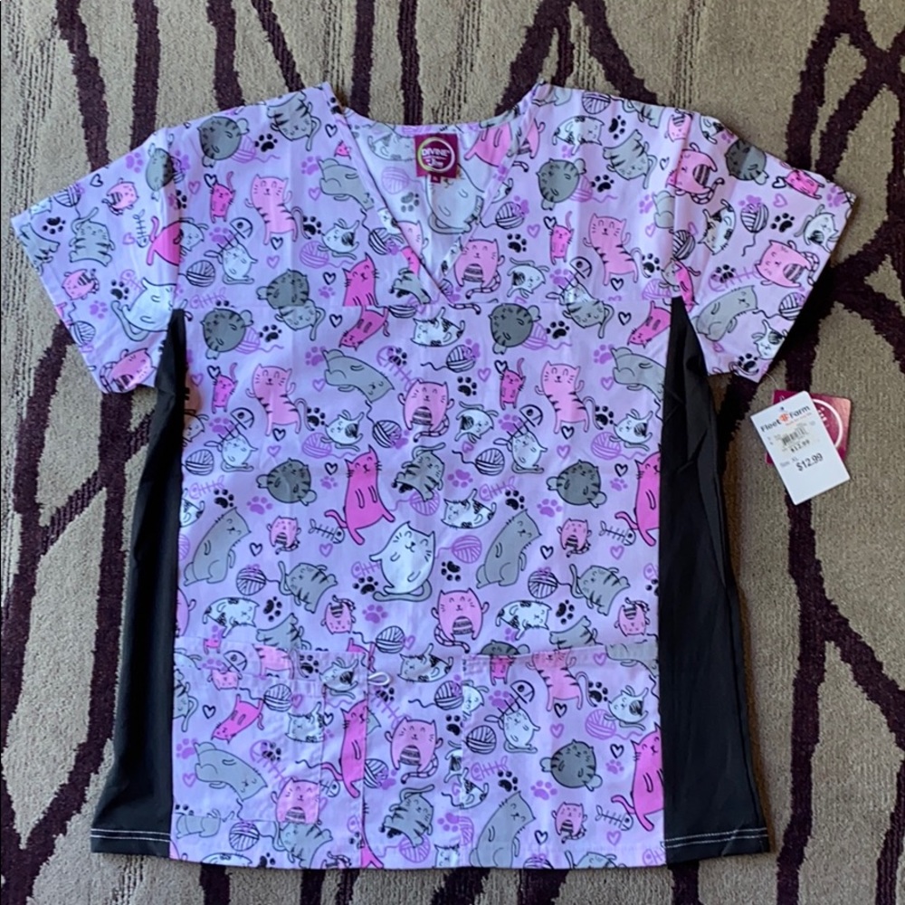 Cat Scrub Top